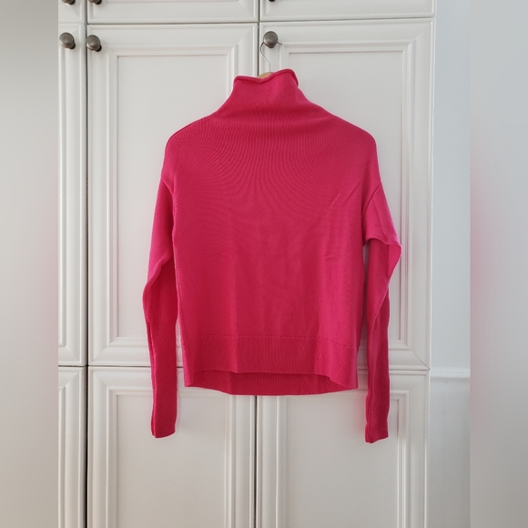 Wilfred cyprie mock neck merino wool sweater in vital pink sz S - Picture 2 of 10